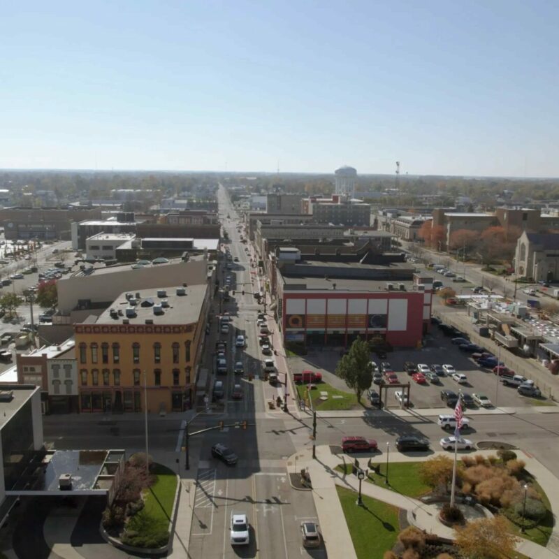 Overview of Downtown Muncie, Indiana